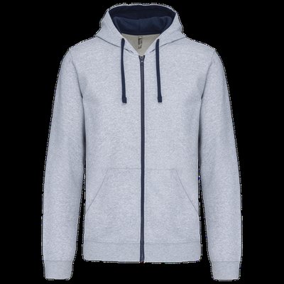 Sudadera Bolsillo con acceso para auriculares Oxford Grey / Navy 4Xl