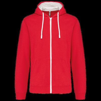 Sudadera Bolsillo con acceso para auriculares Red / White L