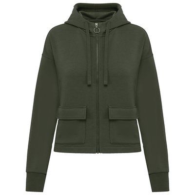 Sudadera con bolsillos delanteros con solapa Organic Khaki M
