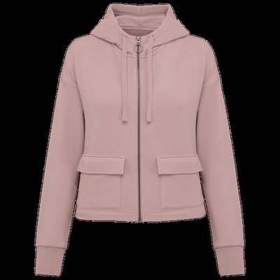 Sudadera con bolsillos delanteros con solapa Petal Rose S