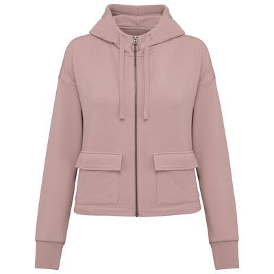 Sudadera con bolsillos delanteros con solapa Petal Rose XS