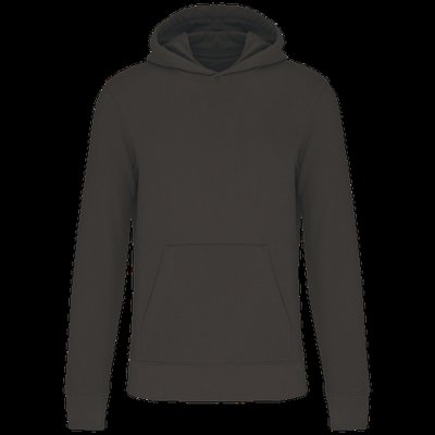Sudadera capucha algodón orgánico niños Dark Grey 8/10 Ans