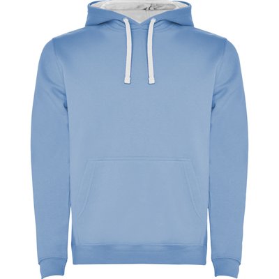Sudadera con Capucha y Bolsillo Canguro CELESTE/BLANCO 5/6