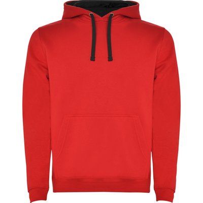 Sudadera con Capucha y Bolsillo Canguro ROJO/NEGRO XL