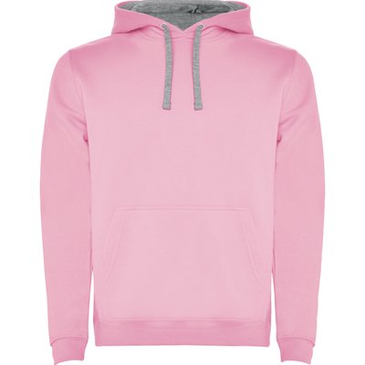 Sudadera con Capucha y Bolsillo Canguro ROSA CLARO/GRIS VIGORE S
