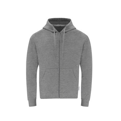 Sudadera Capucha Cremallera adulto de Algodón Orgánico Gri S
