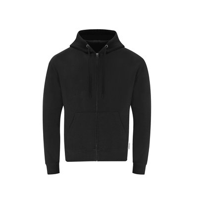 Sudadera Capucha Cremallera adulto de Algodón Orgánico Neg XXL