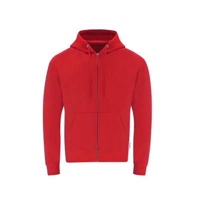 Sudadera Capucha Cremallera adulto de Algodón Orgánico Roj M