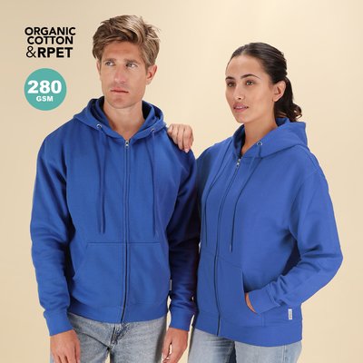 Sudadera Capucha Cremallera adulto de Algodón Orgánico