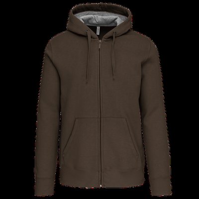 Sudadera capucha y cremallera algodón Dark Khaki M