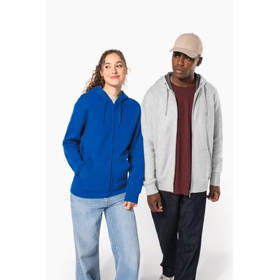 Sudadera capucha y cremallera algodón Oxford Grey 3Xl