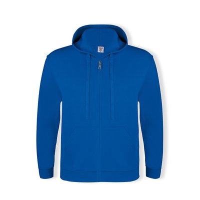 Sudadera Capucha y Cremallera Azul M