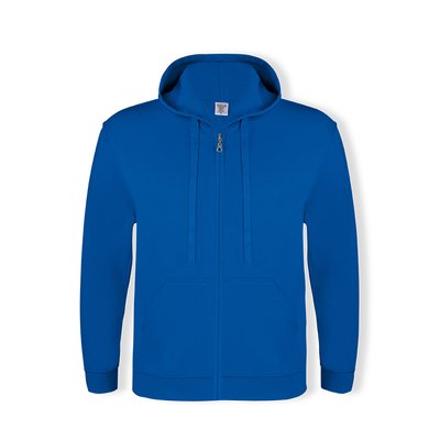 Sudadera Capucha y Cremallera Azul S