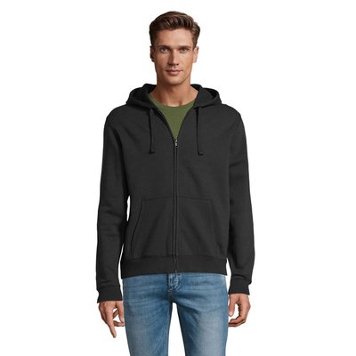 Sudadera Capucha Hombre 280gr Negro/ Negro Opaco XXL