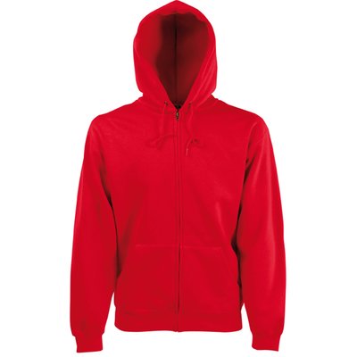 Sudadera capucha hombre con cremallera Red M