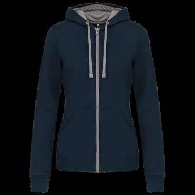 Sudadera capucha mujer Navy / Fine Grey Xl