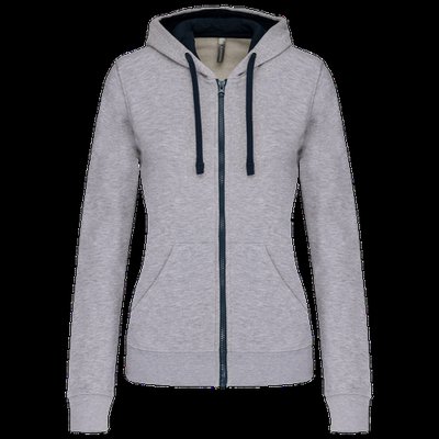 Sudadera capucha mujer Oxford Grey / Navy Xl