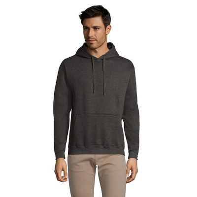 Sudadera Capucha Unisex Bolsillo Canguro Antracita Mezcla S