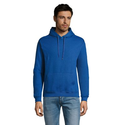 Sudadera Capucha Unisex Bolsillo Canguro Azul Royal M