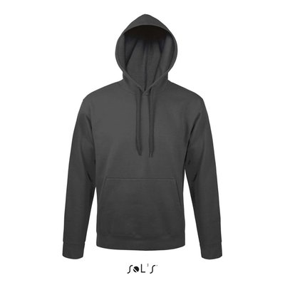 Sudadera Capucha Unisex Bolsillo Canguro Gris Oscuro Xl