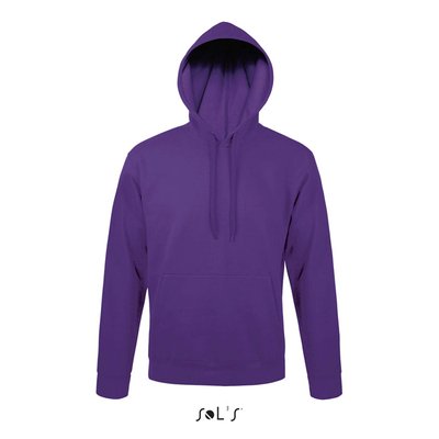 Sudadera Capucha Unisex Bolsillo Canguro Morado Oscuro L