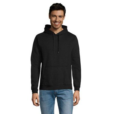 Sudadera Capucha Unisex Bolsillo Canguro Negro/ Negro Opaco 3XL