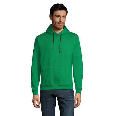 Sudadera Capucha Unisex Bolsillo Canguro Verde S