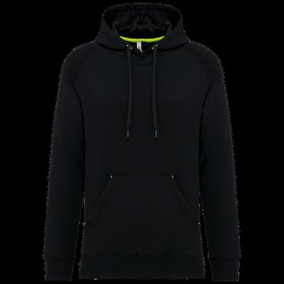 Sudadera con capucha unisex felpa Black L