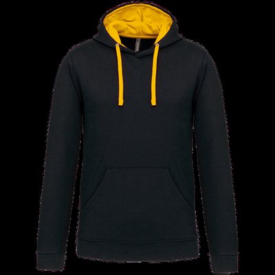 Sudadera clásica con capucha y bolsillo Black / Yellow S