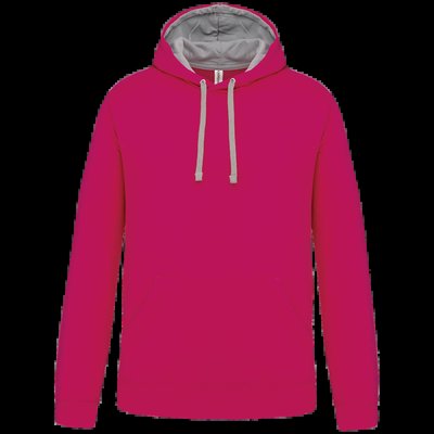 Sudadera clásica con capucha y bolsillo Fuchsia / Fine Grey S