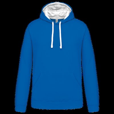 Sudadera clásica con capucha y bolsillo Light Royal Blue / White L