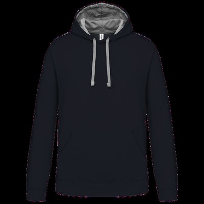 Sudadera clásica con capucha y bolsillo Navy / Fine Grey XL
