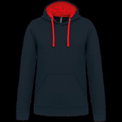 Sudadera clásica con capucha y bolsillo Navy / Red M