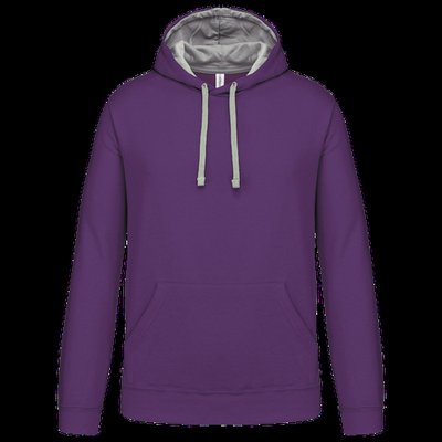 Sudadera clásica con capucha y bolsillo Purple / Oxford Grey XXL