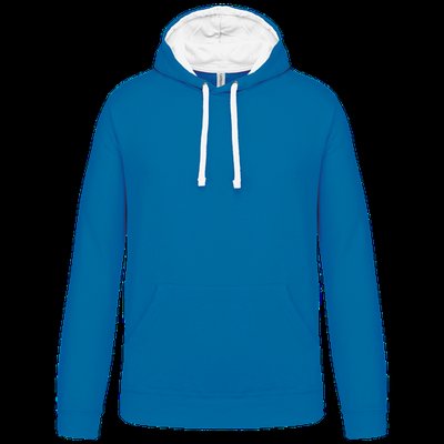 Sudadera clásica con capucha y bolsillo Tropical Blue / White Xxl