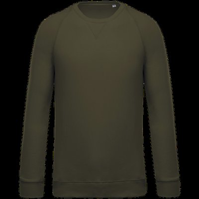 Sudadera colores lisos de algodón Mossy Green Xxl