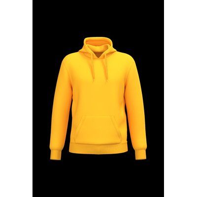 Sudadera sin cremallera con capucha y bolsillo canguro Yellow S