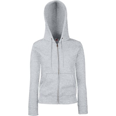 Sudadera cremallera y capucha mujer Heather Grey S