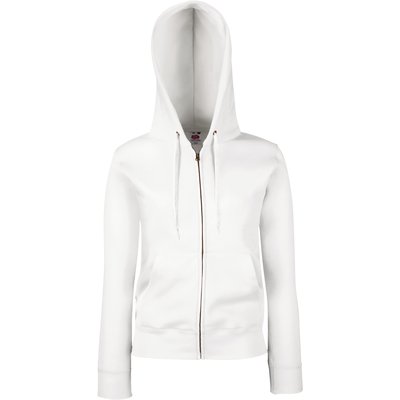 Sudadera cremallera y capucha mujer White M