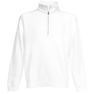 Sudadera con cremallera de cuello alto White Xl
