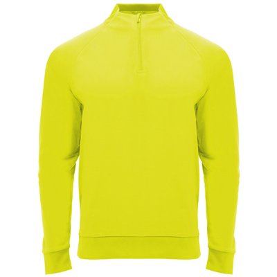 Sudadera cuello con media cremallera Amarillo Fluor 8