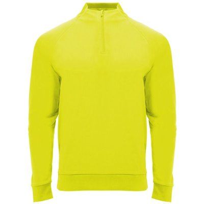 Sudadera cuello con media cremallera Amarillo Fluor M