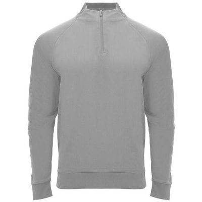Sudadera cuello con media cremallera Gris 4