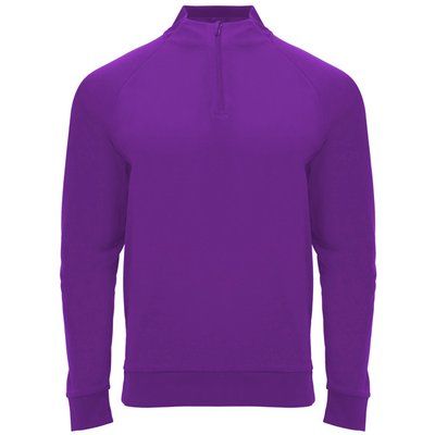 Sudadera cuello con media cremallera Morado 16