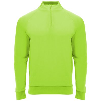 Sudadera cuello con media cremallera Verde Fluor 2XL
