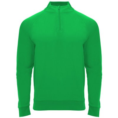 Sudadera cuello con media cremallera VERDE HELECHO XL