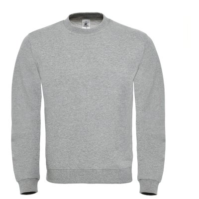 Sudadera cuello redondo lisa Heather Grey S