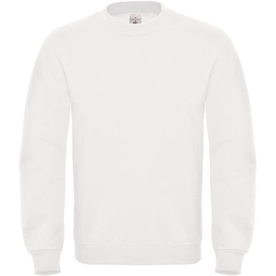 Sudadera cuello redondo lisa White M