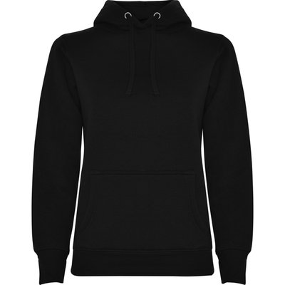 Sudadera Entallada Mujer con Capucha Negro M