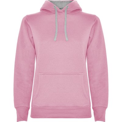 Sudadera Entallada Mujer con Capucha ROSA CLARO/GRIS VIGORE L